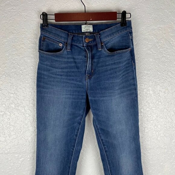 J. Crew Lookout High Rise Skinny Denim Raw Hem 27 - Picture 4 of 9